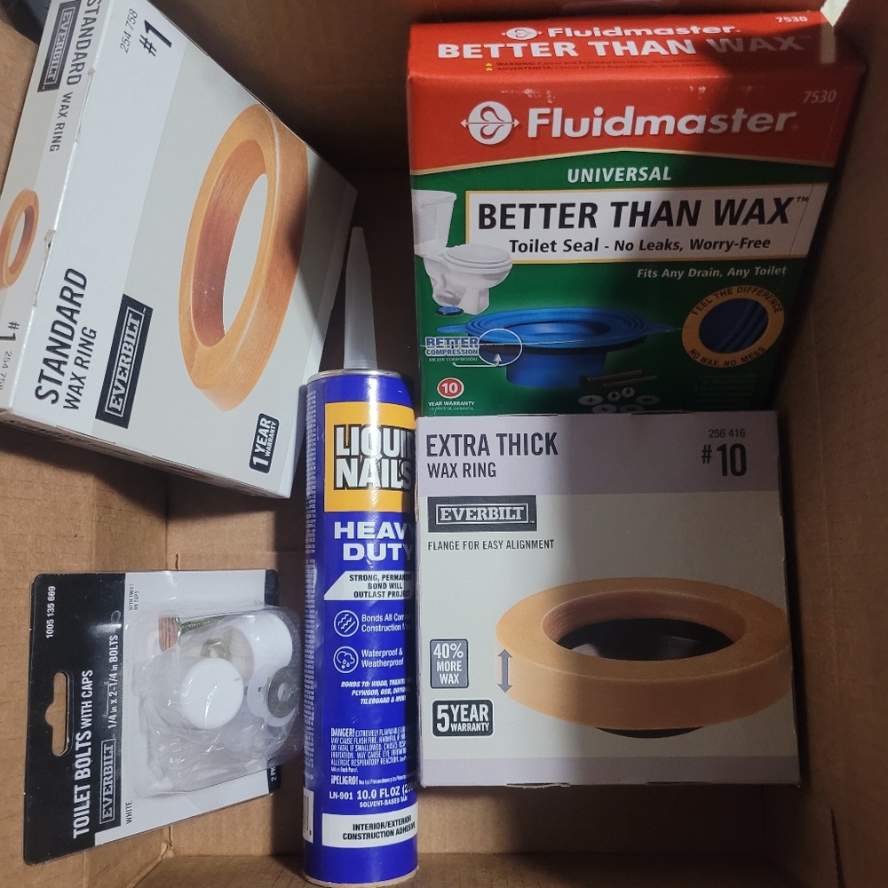 Plumbing wax rings and etc.